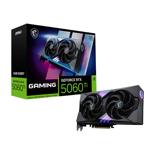 Placa de Vídeo MSI NVIDIA GeForce RTX 5060 Ti Gaming OC, 16GB, GDDR7, DLSS, Ray Tracing